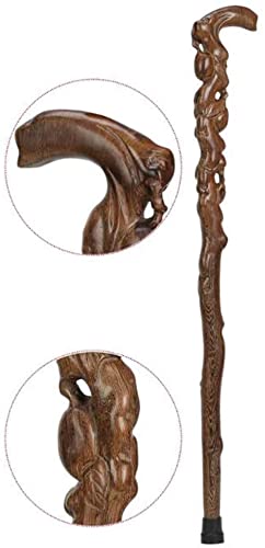 Amazon.co.jp: 一本杖 木製杖 男性と女性のためのレトロな杖を歩く木製